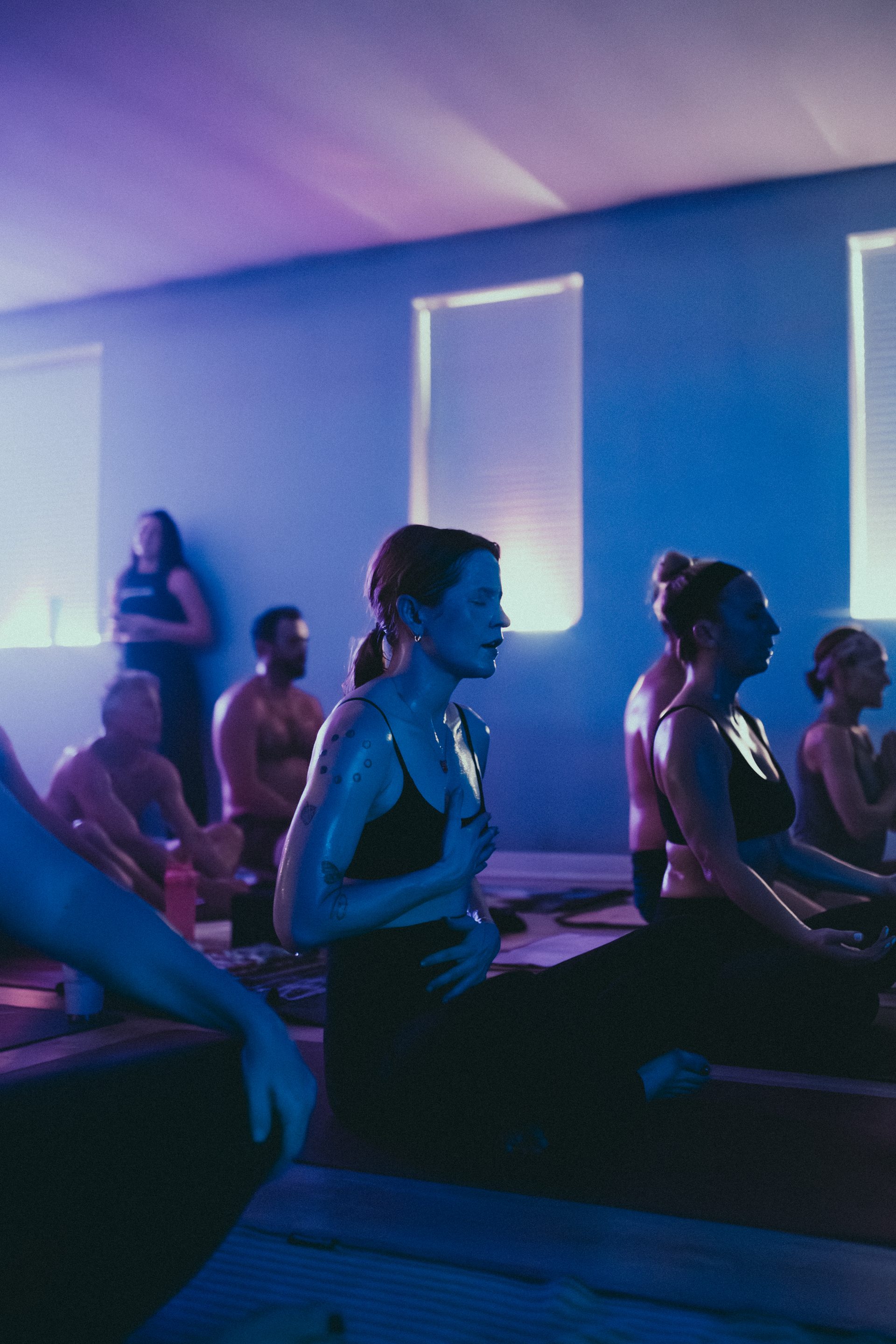 Student in meditation
